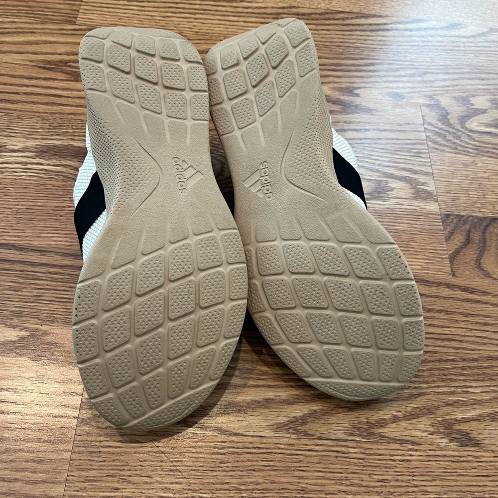 Adidas Beige Slip-On Sneakers with Black and Gold Accents - Picture 3 of 3